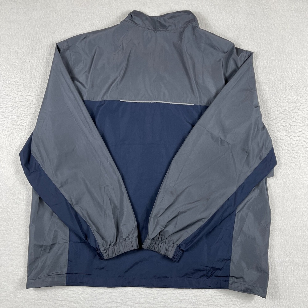 BG Jacket Mens XXL Blue Gray Full‎ Zip Vented Windbreaker Automotive Mechanic - Picture 2 of 16